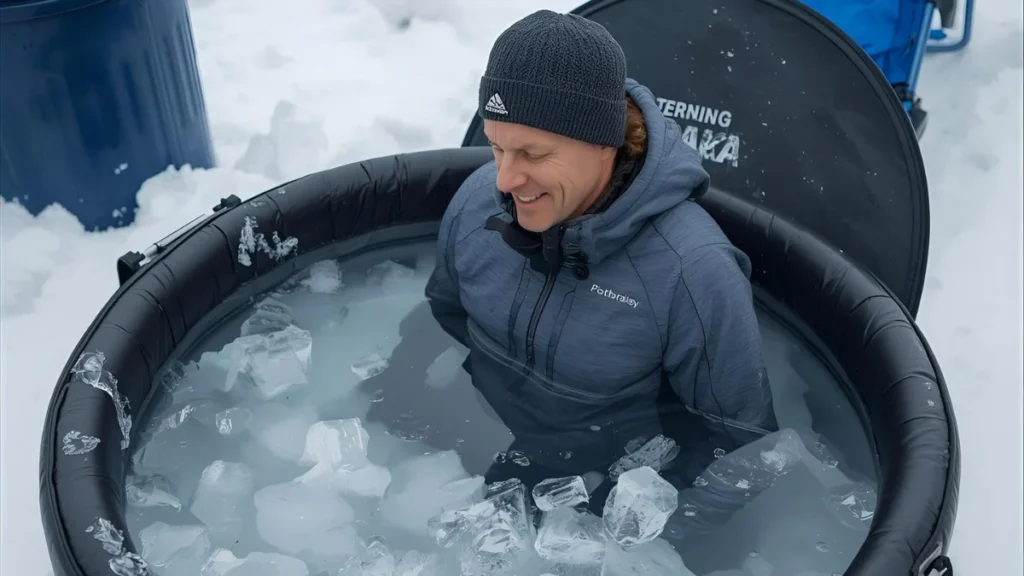 Safety in ice bath for calories burning